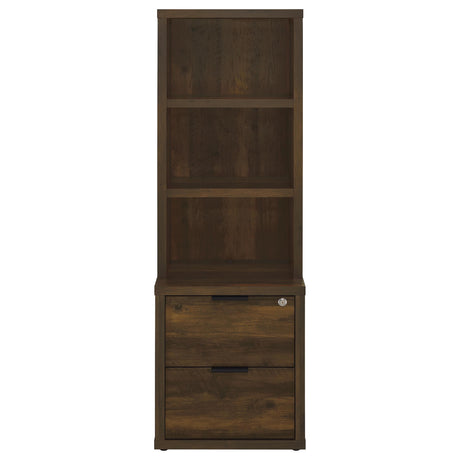  Coaster Furniture Westpark 802713-S3 3-piece Wall Unit Bookcase Set with USB - Dark Pine IMAGE 1