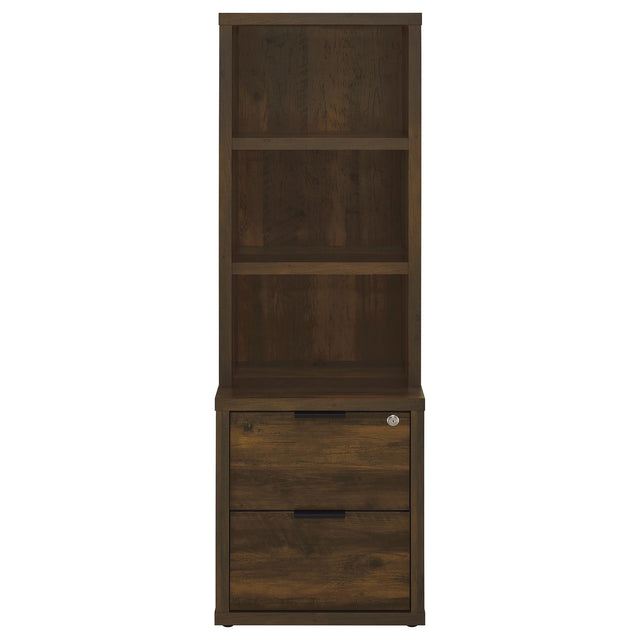  Coaster Furniture Westpark 802713-S3 3-piece Wall Unit Bookcase Set with USB - Dark Pine IMAGE 1