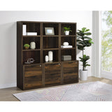  Coaster Furniture Westpark 802713-S3 3-piece Wall Unit Bookcase Set with USB - Dark Pine IMAGE 3