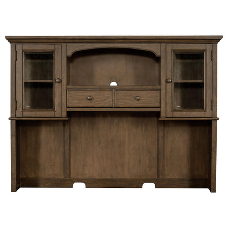  Coaster Furniture Hartshill 881283H 2-door Hutch with Shelves - Burnished Oak IMAGE 3