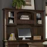  Coaster Furniture Hartshill 881283H 2-door Hutch with Shelves - Burnished Oak IMAGE 5