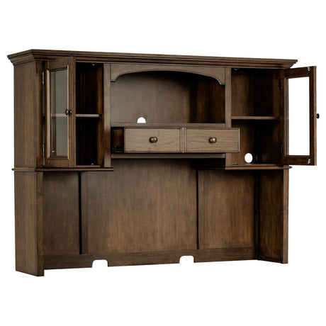 Coaster Furniture Hartshill 881283H 2-door Hutch with Shelves - Burnished Oak IMAGE 8