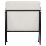  Coaster Furniture Monsen 900648 Fabric Upholstered Metal Frame Accent Chair - Ivory IMAGE 3