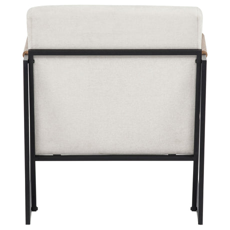  Coaster Furniture Monsen 900648 Fabric Upholstered Metal Frame Accent Chair - Ivory IMAGE 3