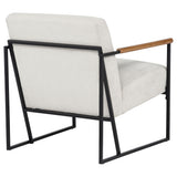  Coaster Furniture Monsen 900648 Fabric Upholstered Metal Frame Accent Chair - Ivory IMAGE 4