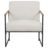  Coaster Furniture Monsen 900648 Fabric Upholstered Metal Frame Accent Chair - Ivory IMAGE 8