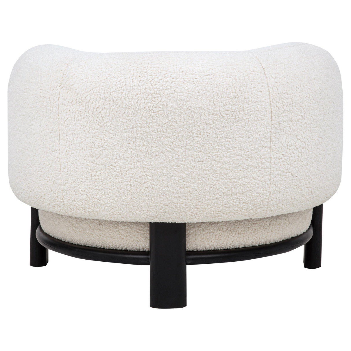  Coaster Furniture Lawler 901372 Upholstered Barrel Back Accent Chair - Ivory/Black IMAGE 2