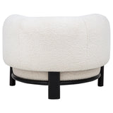  Coaster Furniture Lawler 901372 Upholstered Barrel Back Accent Chair - Ivory/Black IMAGE 2