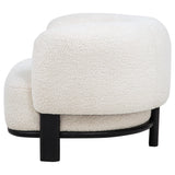  Coaster Furniture Lawler 901372 Upholstered Barrel Back Accent Chair - Ivory/Black IMAGE 5