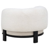  Coaster Furniture Lawler 901372 Upholstered Barrel Back Accent Chair - Ivory/Black IMAGE 8