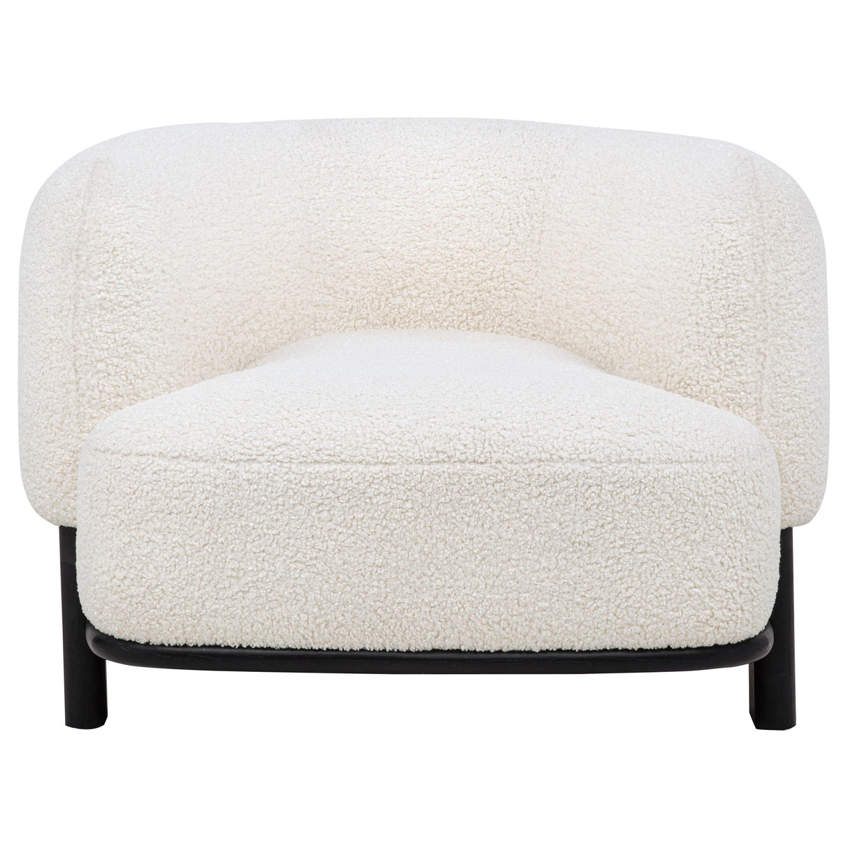  Coaster Furniture Lawler 901372 Upholstered Barrel Back Accent Chair - Ivory/Black IMAGE 9