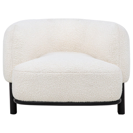  Coaster Furniture Lawler 901372 Upholstered Barrel Back Accent Chair - Ivory/Black IMAGE 9