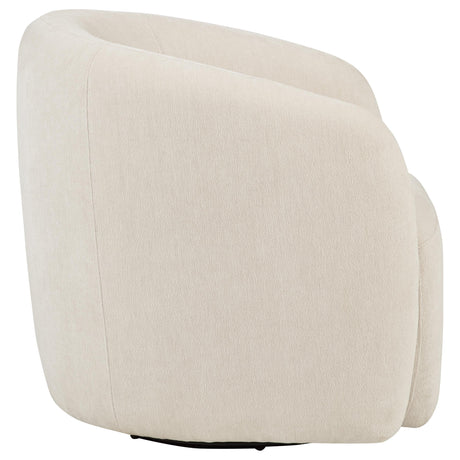  Coaster Furniture Gerley 902473 Chenille Upholstered Swivel Accent Chair - Beige IMAGE 2
