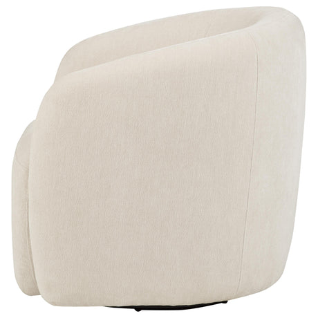  Coaster Furniture Gerley 902473 Chenille Upholstered Swivel Accent Chair - Beige IMAGE 4