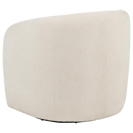  Coaster Furniture Gerley 902473 Chenille Upholstered Swivel Accent Chair - Beige IMAGE 7