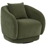  Coaster Furniture Arnaud 902487 Chenille Upholstered Swivel Accent Chair - Green IMAGE 3