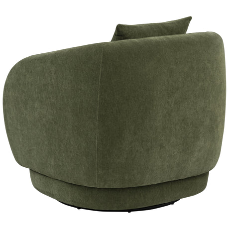  Coaster Furniture Arnaud 902487 Chenille Upholstered Swivel Accent Chair - Green IMAGE 8