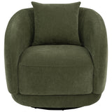  Coaster Furniture Arnaud 902487 Chenille Upholstered Swivel Accent Chair - Green IMAGE 9