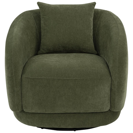  Coaster Furniture Arnaud 902487 Chenille Upholstered Swivel Accent Chair - Green IMAGE 9