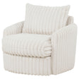  Coaster Furniture Sarco 902541 Corduroy Upholstered Swivel Accent Arm Chair - Ivory IMAGE 1