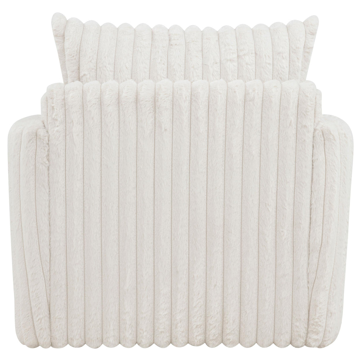  Coaster Furniture Sarco 902541 Corduroy Upholstered Swivel Accent Arm Chair - Ivory IMAGE 3