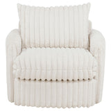  Coaster Furniture Sarco 902541 Corduroy Upholstered Swivel Accent Arm Chair - Ivory IMAGE 9
