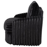  Coaster Furniture Sarco 902542 Corduroy Upholstered Swivel Accent Arm Chair - Black IMAGE 4