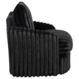  Coaster Furniture Sarco 902542 Corduroy Upholstered Swivel Accent Arm Chair - Black IMAGE 9