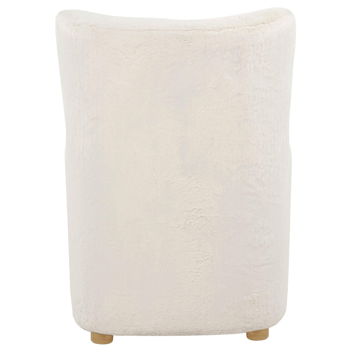  Coaster Furniture Thornton 903175 Faux Fur Upholstered Wingback Lounge Accent Chair - Ivory IMAGE 3