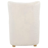  Coaster Furniture Thornton 903175 Faux Fur Upholstered Wingback Lounge Accent Chair - Ivory IMAGE 3