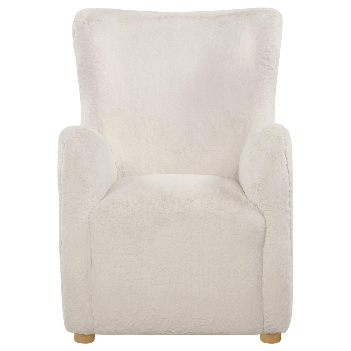  Coaster Furniture Thornton 903175 Faux Fur Upholstered Wingback Lounge Accent Chair - Ivory IMAGE 9