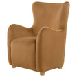  Coaster Furniture Thornton 903176 Velvet Upholstered Wingback Lounge Accent Chair - Cognac IMAGE 1