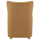  Coaster Furniture Thornton 903176 Velvet Upholstered Wingback Lounge Accent Chair - Cognac IMAGE 2