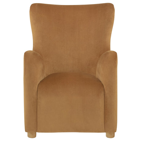  Coaster Furniture Thornton 903176 Velvet Upholstered Wingback Lounge Accent Chair - Cognac IMAGE 9