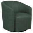  Coaster Furniture Mossbrook 903222 Fabric Upholstered Swivel Accent Chair - Green IMAGE 1