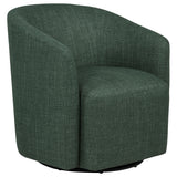  Coaster Furniture Mossbrook 903222 Fabric Upholstered Swivel Accent Chair - Green IMAGE 1
