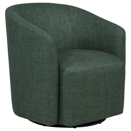  Coaster Furniture Mossbrook 903222 Fabric Upholstered Swivel Accent Chair - Green IMAGE 1