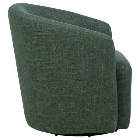  Coaster Furniture Mossbrook 903222 Fabric Upholstered Swivel Accent Chair - Green IMAGE 3