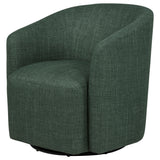  Coaster Furniture Mossbrook 903222 Fabric Upholstered Swivel Accent Chair - Green IMAGE 6