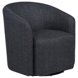  Coaster Furniture Mossbrook 903223 Fabric Upholstered Swivel Accent Chair - Anthracite IMAGE 1