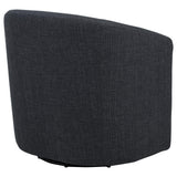  Coaster Furniture Mossbrook 903223 Fabric Upholstered Swivel Accent Chair - Anthracite IMAGE 2
