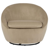  Coaster Furniture Myernick 903228 Velvet Upholstered Swivel Accent Chair - Camel IMAGE 2