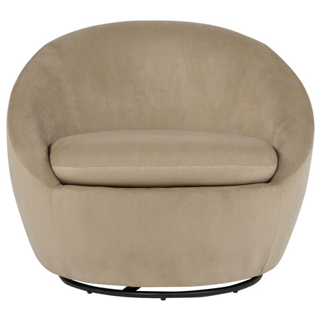  Coaster Furniture Myernick 903228 Velvet Upholstered Swivel Accent Chair - Camel IMAGE 2