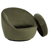  Coaster Furniture Myernick 903229 Velvet Upholstered Swivel Accent Chair - Olive IMAGE 10