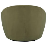  Coaster Furniture Myernick 903229 Velvet Upholstered Swivel Accent Chair - Olive IMAGE 3