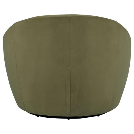  Coaster Furniture Myernick 903229 Velvet Upholstered Swivel Accent Chair - Olive IMAGE 3