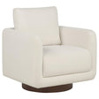  Coaster Furniture Iris 903255 Fabric Upholstered Swivel Accent Chair - Ivory IMAGE 1
