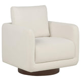  Coaster Furniture Iris 903255 Fabric Upholstered Swivel Accent Chair - Ivory IMAGE 1