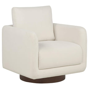  Coaster Furniture Iris 903255 Fabric Upholstered Swivel Accent Chair - Ivory IMAGE 1
