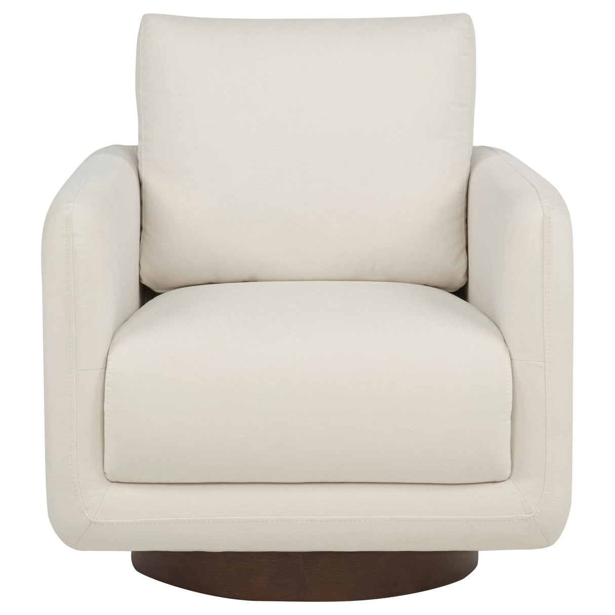  Coaster Furniture Iris 903255 Fabric Upholstered Swivel Accent Chair - Ivory IMAGE 6